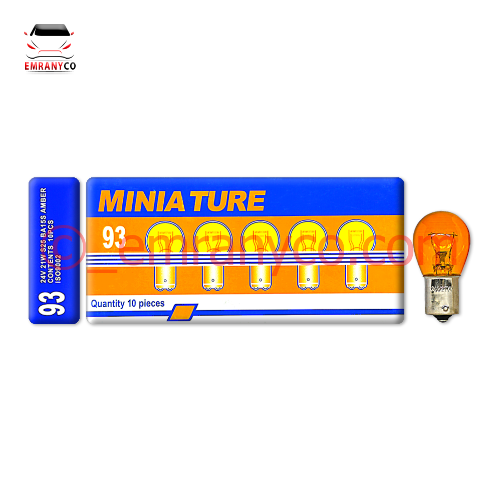 00201095 (1) لامپ یک کنتاکت 24 ولت نارنجی MKS - تصویر 1