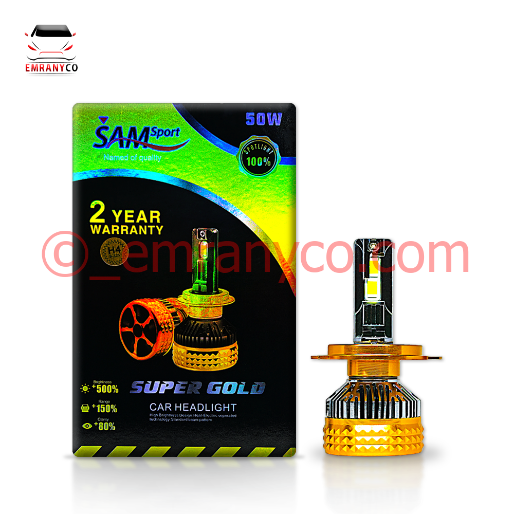 01501087 (1) هدلایتH4 سه خار SUPER GOLD - تصویر 1